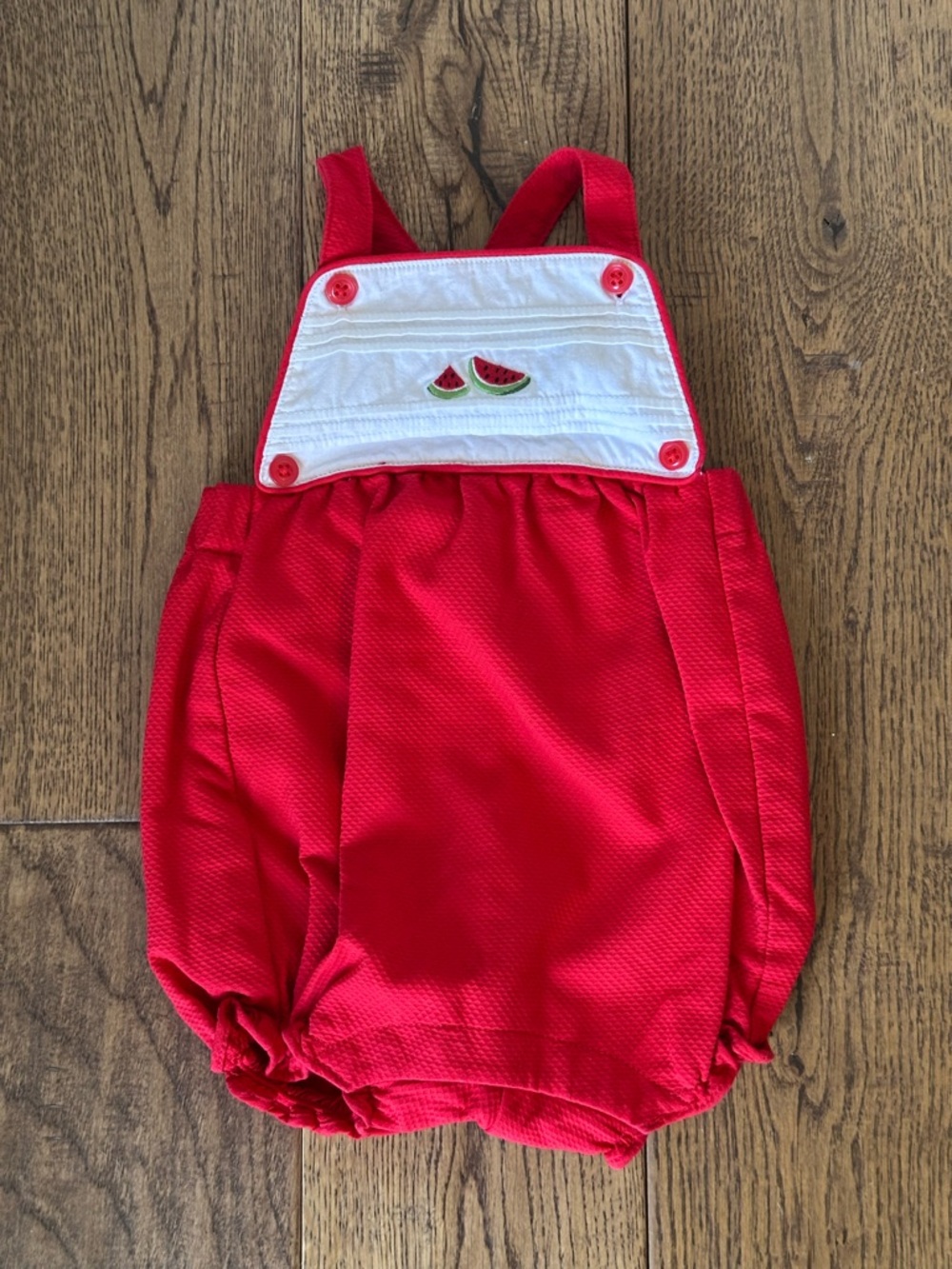 Janie and Jack Watermelon Pique Shortall size 0-3 Months